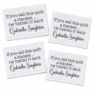 funny quilt labels