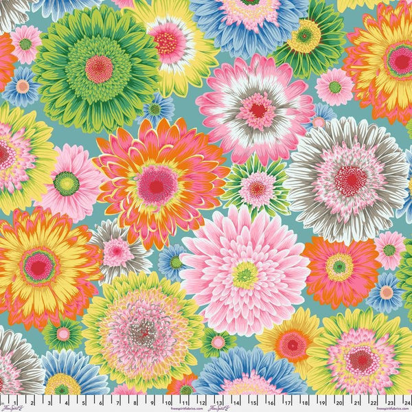 Philip Jacobs Gerbera Daisies Pastel Fabric – Kaffe Fassett Collective - Jammin Threads