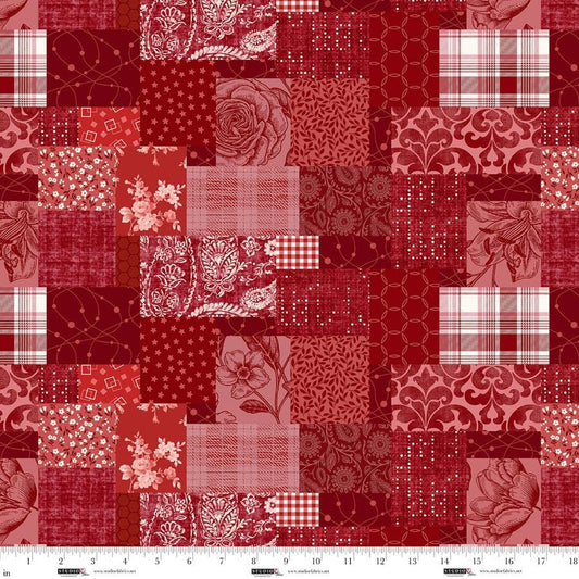 Pieces of America Quilt Fabric by Lilac Bee Designs 8590 - 82 Ruby - Jammin Threads