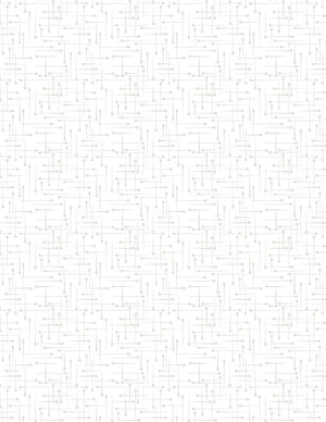 Pins White on White Quilt Fabric by Wilmington Prints - Jammin Threads