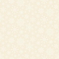 Poinsettias at Christmas Quilt Fabric Snowflakes White C17635-WHITE - Jammin Threads