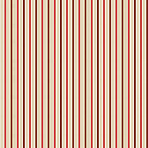 Poinsettias at Christmas Quilt Fabric Stipe Red Foil CF17634-RED - Jammin Threads