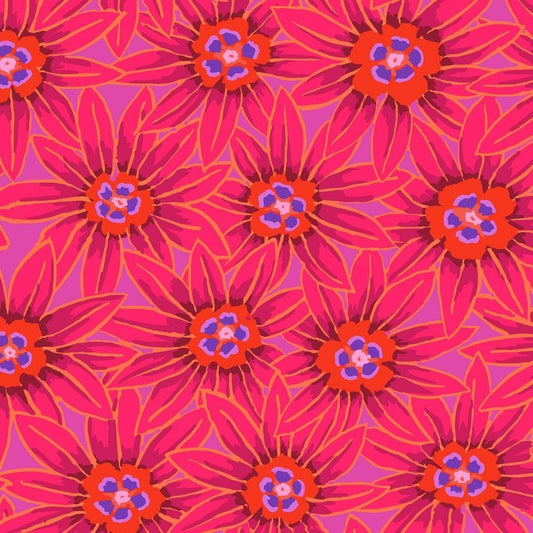 Potentilla - Red Quilt Fabric - Magenta| Kaffe: From the Archives PWGP064.RED - Jammin Threads