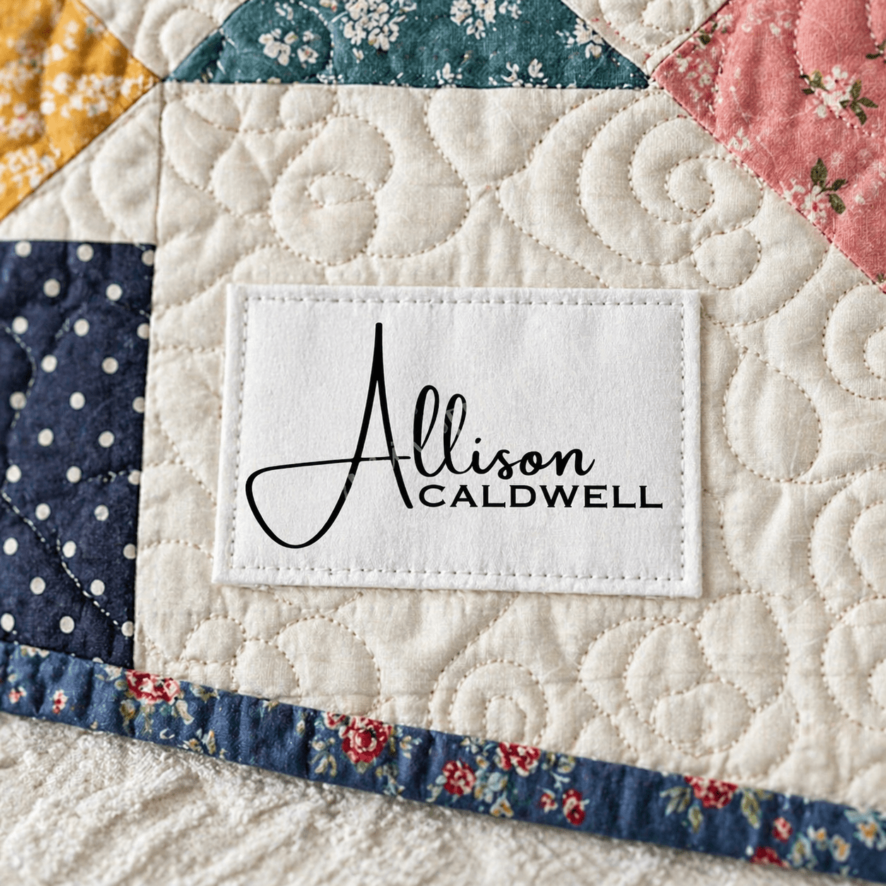 Professional Name Quilt Labels – Personalized Maker Label, 3x1 Fabric Labels (Set of 8) - Jammin Threads