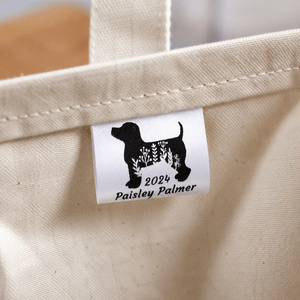 Puppy Dog Satin Labels. 1 inch satin quilt labels and tags - Jammin Threads