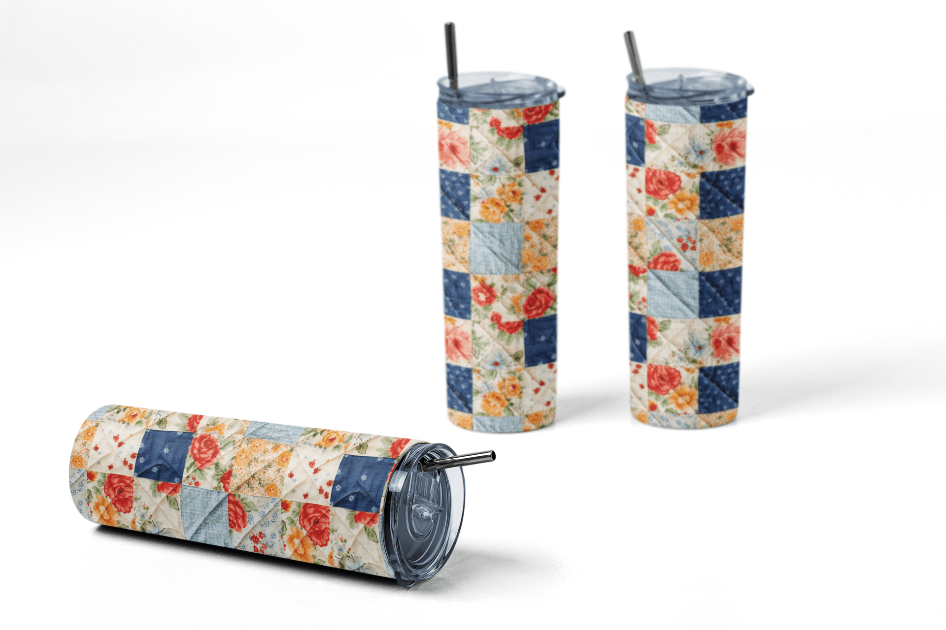 Quilt Pattern Skinny Tumbler - 20 oz. Skinny Tumbler for Quilters - Jammin Threads