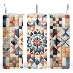 Quilt Pattern Skinny Tumbler - 20 oz. Skinny Tumbler for Quilters - Jammin Threads