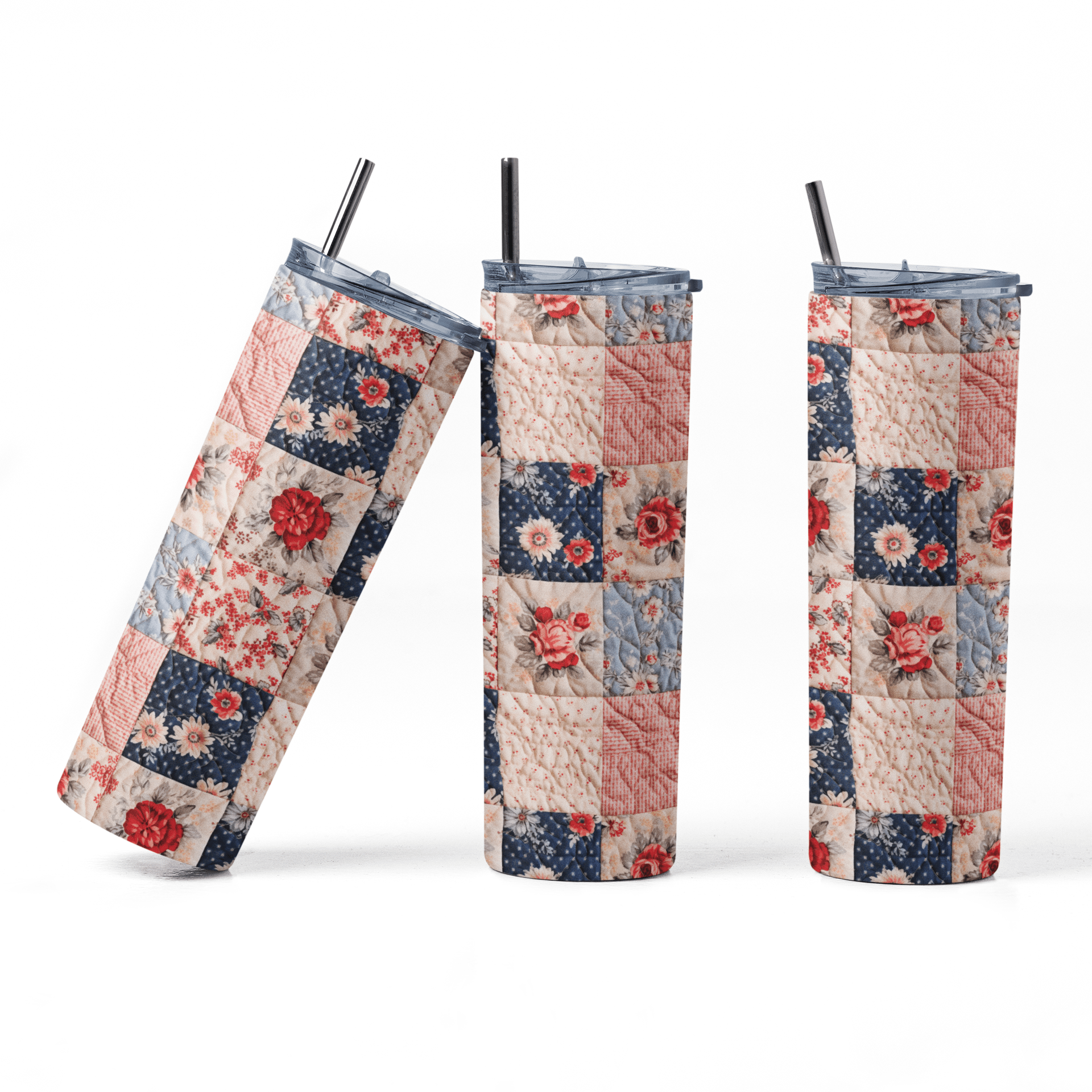 Quilt Pattern Skinny Tumbler - 20 oz. Skinny Tumbler for Quilters - Jammin Threads