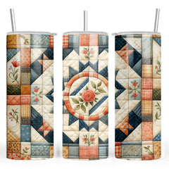 Quilt Pattern Skinny Tumbler - 20 oz. Skinny Tumbler for Quilters - Jammin Threads