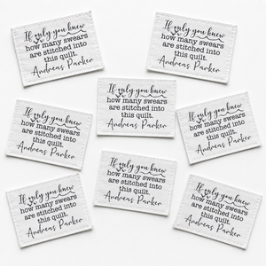 8 personalized quilt labels