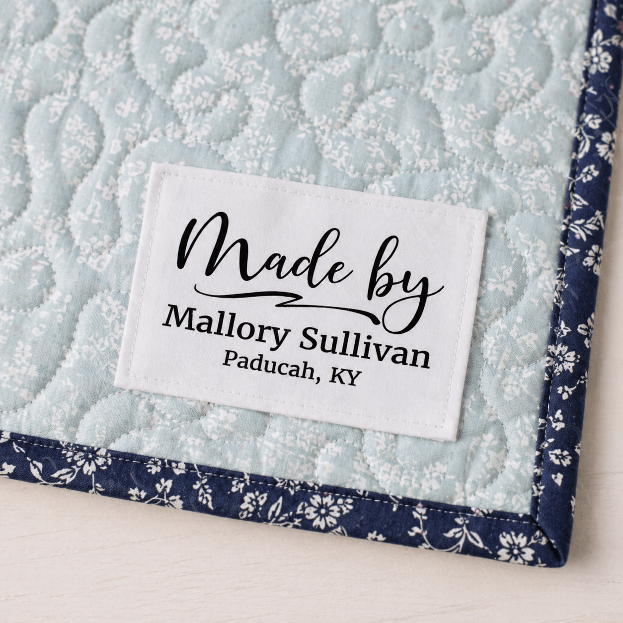 professional quilt label