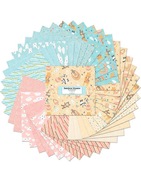 Rainbow Dreams Quilt Fabric 10 Karat Crystals by Jenny Faw 518 - 866 - 518 - Jammin Threads