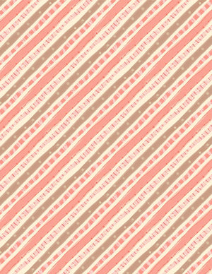 Rainbow Dreams Quilt Fabric Diagonal Stripes Pink by Jenny Faw 3073 43023 325 - Jammin Threads