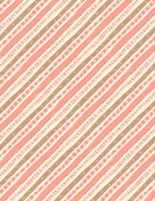 Rainbow Dreams Quilt Fabric Diagonal Stripes Pink by Jenny Faw 3073 43023 325 - Jammin Threads