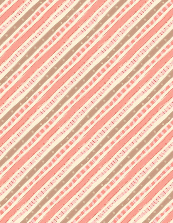 Rainbow Dreams Quilt Fabric Diagonal Stripes Pink by Jenny Faw 3073 43023 325 - Jammin Threads