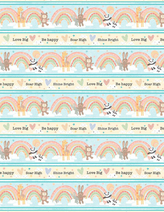 Rainbow Dreams Quilt Fabric Repeating Stripe Multi by Jenny Faw 3073 43018 453 - Jammin Threads