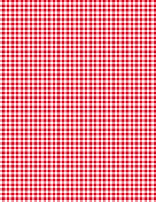 Red and White Gingham Quilt Fabric by Wilmington Prints - Jammin Threads