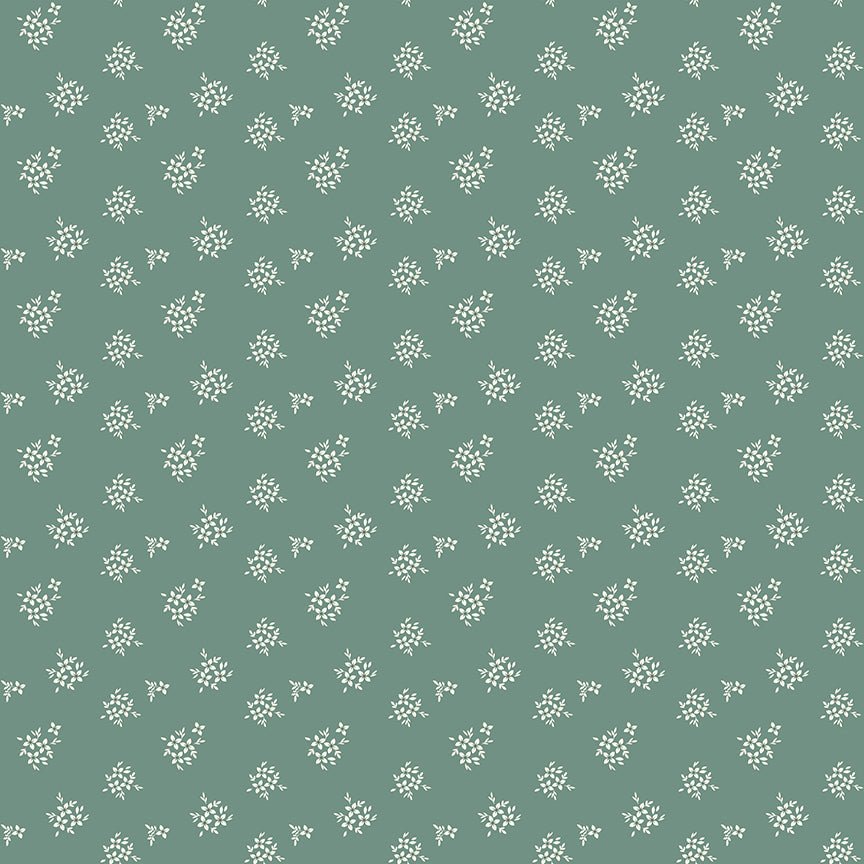 Renew Quilt Fabric Ditsy Aqua by Sandy Gervais C17287 - AQUA - Jammin Threads