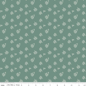 Renew Quilt Fabric Ditsy Aqua by Sandy Gervais C17287 - AQUA - Jammin Threads