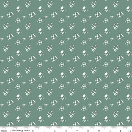 Renew Quilt Fabric Ditsy Aqua by Sandy Gervais C17287 - AQUA - Jammin Threads