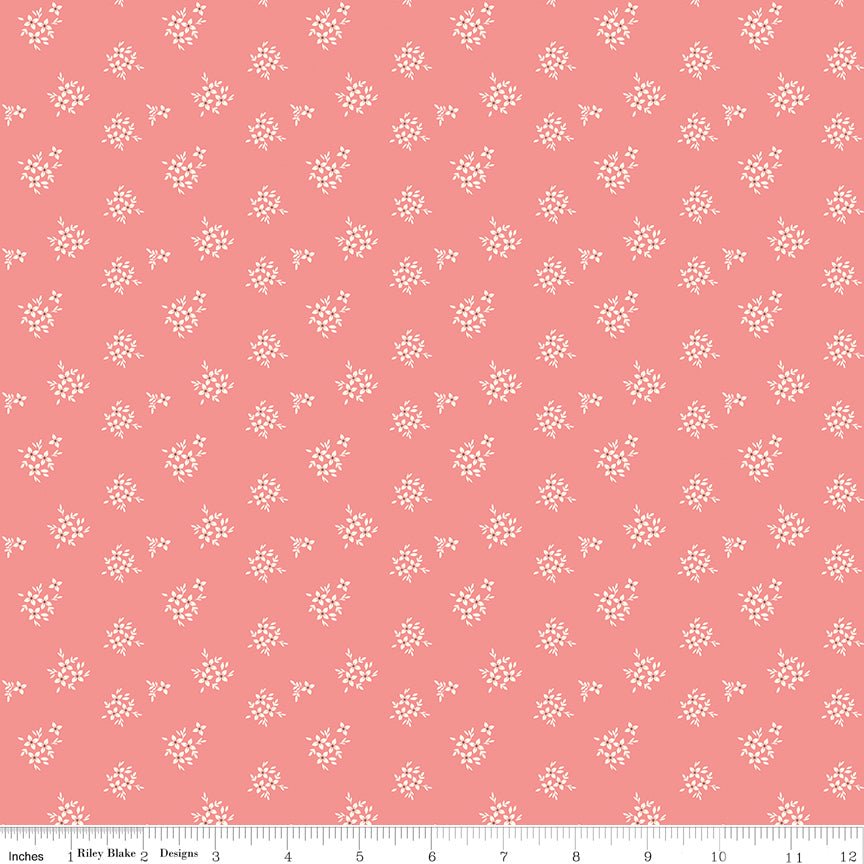 Renew Quilt Fabric Ditsy Coral by Sandy Gervais C17287 - CORAL - Jammin Threads