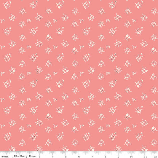 Renew Quilt Fabric Ditsy Coral by Sandy Gervais C17287 - CORAL - Jammin Threads