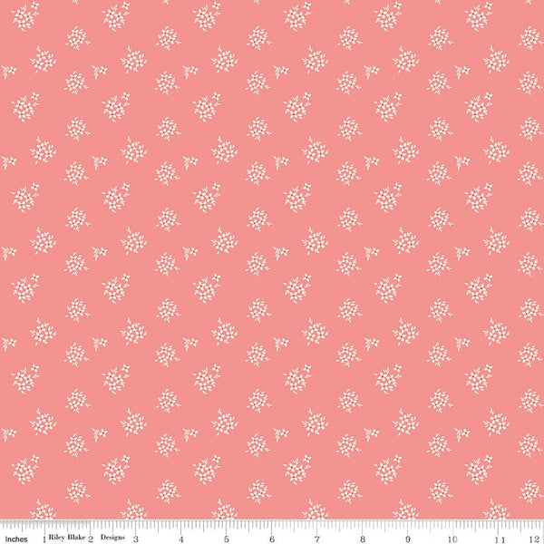 Renew Quilt Fabric Ditsy Coral by Sandy Gervais C17287 - CORAL - Jammin Threads