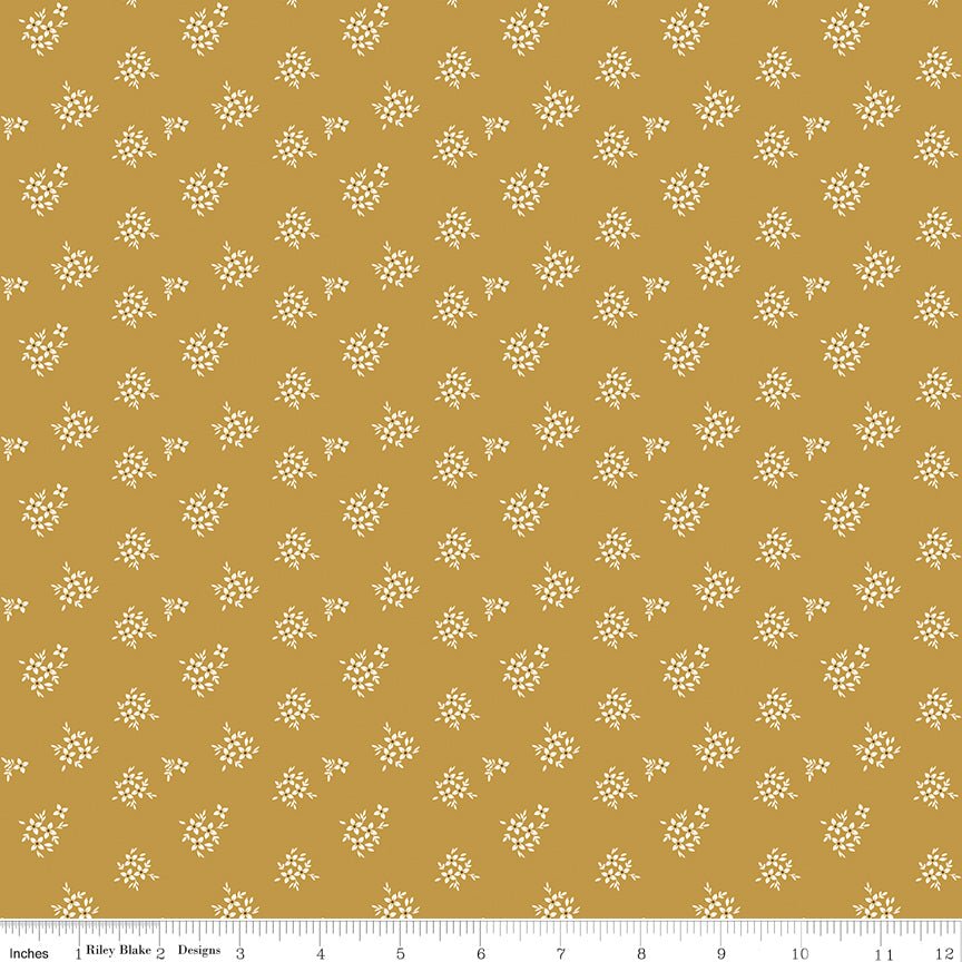 Renew Quilt Fabric Ditsy Gold by Sandy Gervais C17287 - GOLD - Jammin Threads
