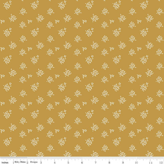 Renew Quilt Fabric Ditsy Gold by Sandy Gervais C17287 - GOLD - Jammin Threads