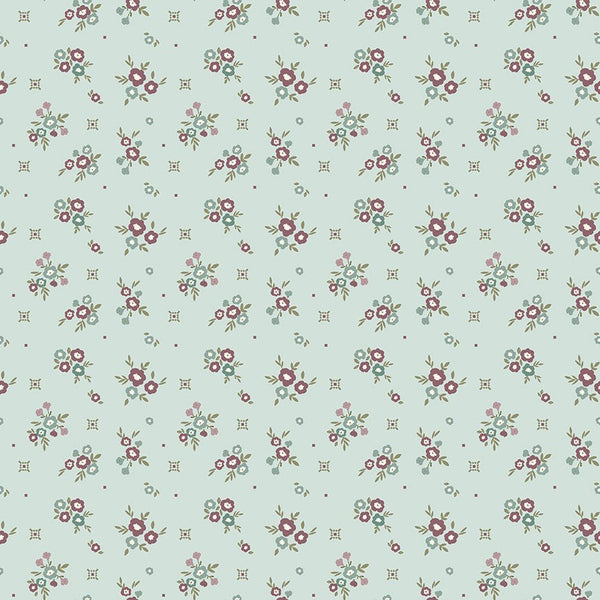 Renew Quilt Fabric Floral Bleached Denim by Sandy Gervais C17281 - BLEACHEDDENIM - Jammin Threads