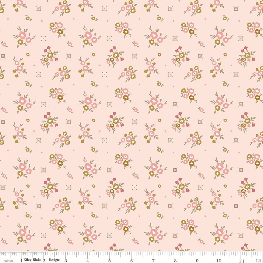 Renew Quilt Fabric Floral Pink by Sandy Gervais C17281 - PINK - Jammin Threads