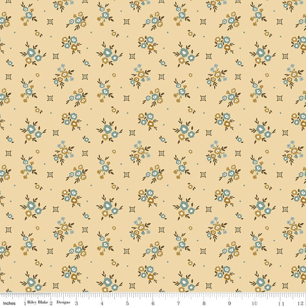 Renew Quilt Fabric Floral Yellow by Sandy Gervais C17281 - YELLOW - Jammin Threads