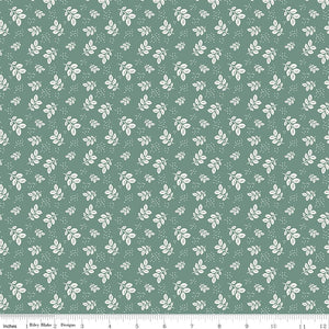 Renew Quilt Fabric Leaves Aqua by Sandy Gervais C17282 - AQUA - Jammin Threads