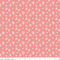 Renew Quilt Fabric Leaves Coral by Sandy Gervais C17282 - CORAL - Jammin Threads