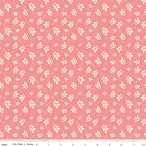Renew Quilt Fabric Leaves Coral by Sandy Gervais C17282 - CORAL - Jammin Threads