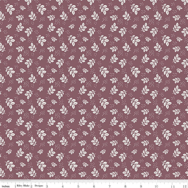 Renew Quilt Fabric Leaves Purple by Sandy Gervais C17282 - PURPLE - Jammin Threads