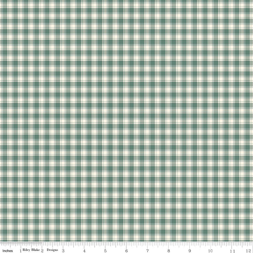 Renew Quilt Fabric Plaid Aqua by Sandy Gervais C17284 - AQUA - Jammin Threads