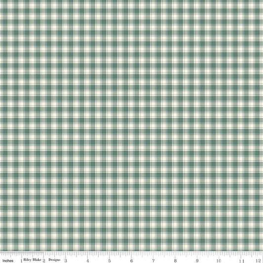 Renew Quilt Fabric Plaid Aqua by Sandy Gervais C17284 - AQUA - Jammin Threads