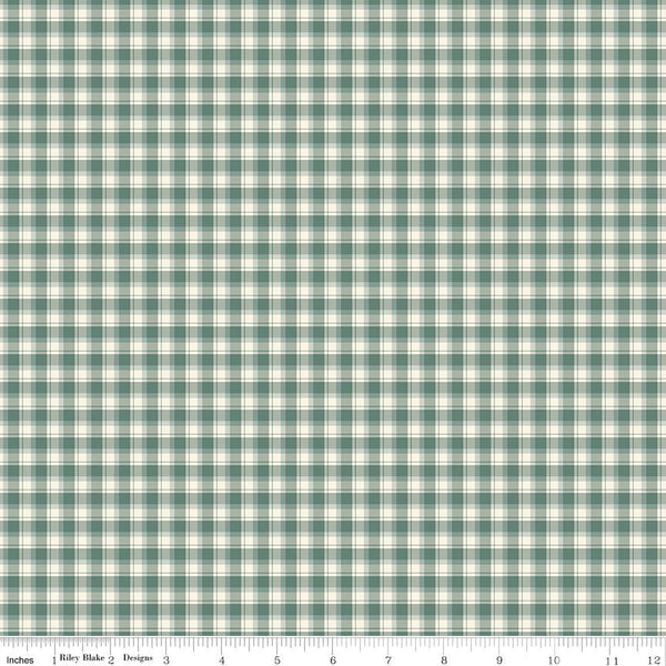 Renew Quilt Fabric Plaid Aqua by Sandy Gervais C17284 - AQUA - Jammin Threads