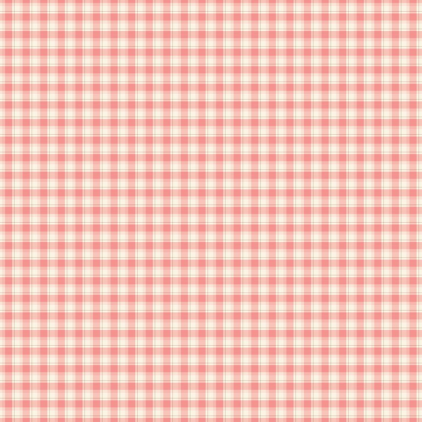 Renew Quilt Fabric Plaid Coral by Sandy Gervais C17284 - CORAL - Jammin Threads