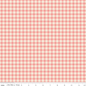 Renew Quilt Fabric Plaid Coral by Sandy Gervais C17284 - CORAL - Jammin Threads