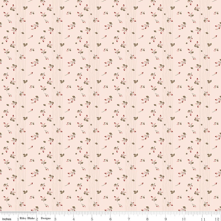 Renew Quilt Fabric Rosebud Pink by Sandy Gervais C17285 - PINK - Jammin Threads