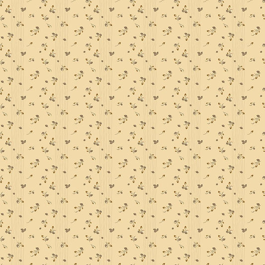 Renew Quilt Fabric Rosebud Yellow Denim by Sandy Gervais C17285 - YELLOW - Jammin Threads