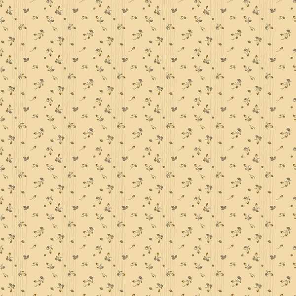 Renew Quilt Fabric Rosebud Yellow Denim by Sandy Gervais C17285 - YELLOW - Jammin Threads