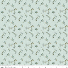 Renew Quilt Fabric Sweet Pea Bleached Denim by Sandy Gervais C17283 - BLEACHED DENIM - Jammin Threads