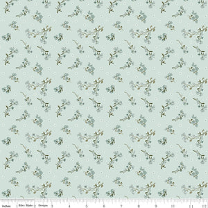 Renew Quilt Fabric Sweet Pea Bleached Denim by Sandy Gervais C17283 - BLEACHED DENIM - Jammin Threads