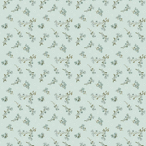 Renew Quilt Fabric Sweet Pea Bleached Denim by Sandy Gervais C17283 - BLEACHED DENIM - Jammin Threads