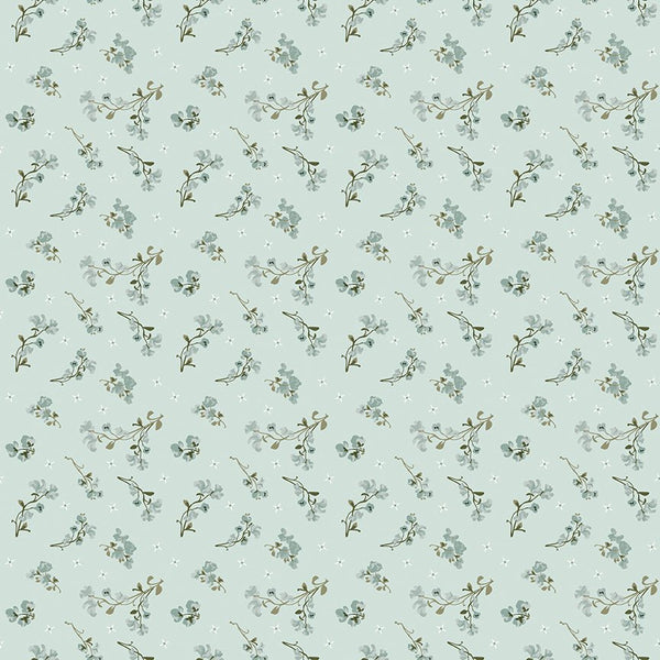 Renew Quilt Fabric Sweet Pea Bleached Denim by Sandy Gervais C17283 - BLEACHED DENIM - Jammin Threads