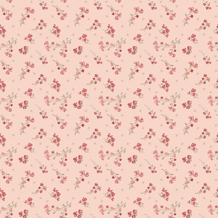 Renew Quilt Fabric Sweet Pea Pink by Sandy Gervais C17283 - PINK - Jammin Threads