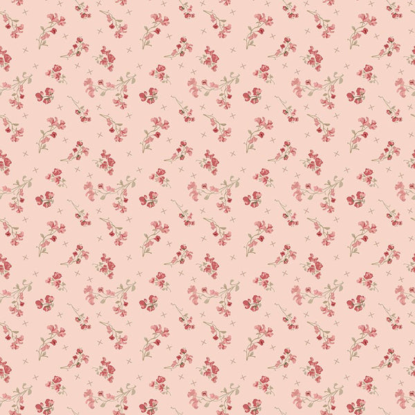 Renew Quilt Fabric Sweet Pea Pink by Sandy Gervais C17283 - PINK - Jammin Threads